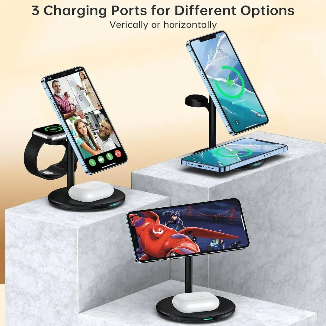 3-in-1 Fast Wireless Charging Station for All Your Devices
