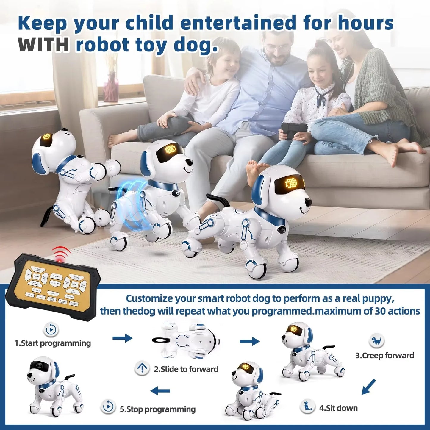 Smart AI Robot Puppy with Voice Control and Smart Actions
