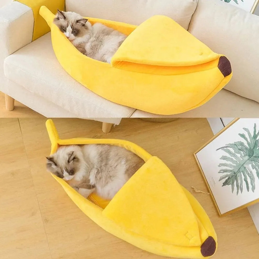 Anxiety Relief Cozy Banana Bed for pets