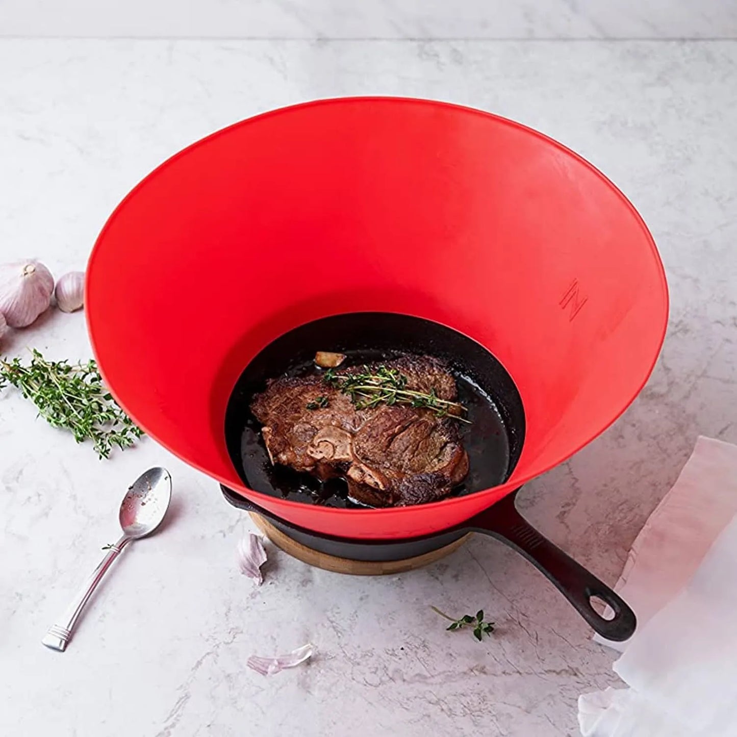Non-Stick Frying Silicone Splatter Guard
