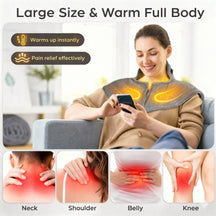 Wearable Electric Heating Pad for Neck, Shoulder & Full Back Pain Relief