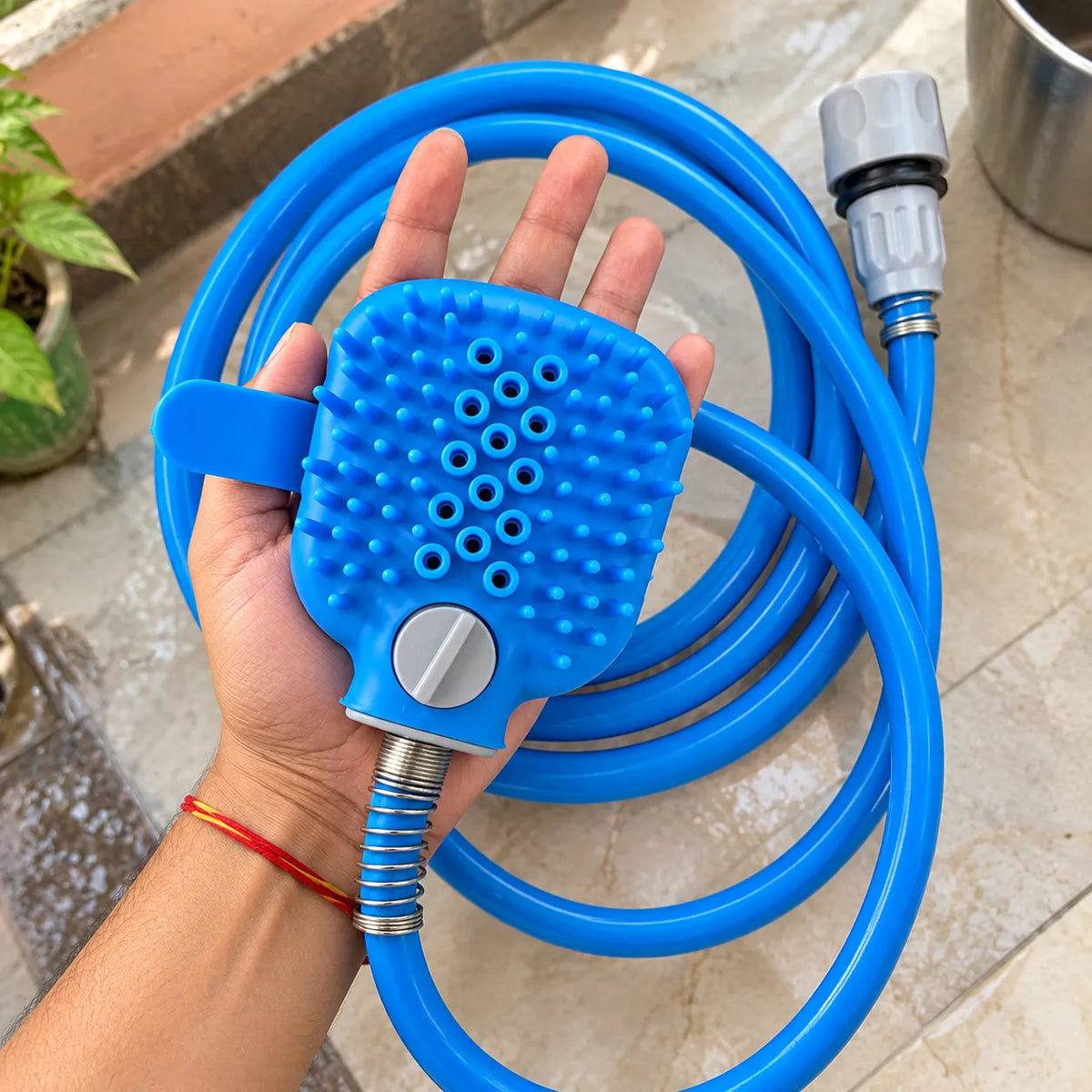 Silicone Adjustable Massage Glove Showerhead Sprayer for Dogs and Cats