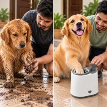 Electric Dog Paw Cleaner with Soap Dispenser, Portable Automatic Washer, Rechargeable, Soft Silicone Bristles, for Dogs & Cats