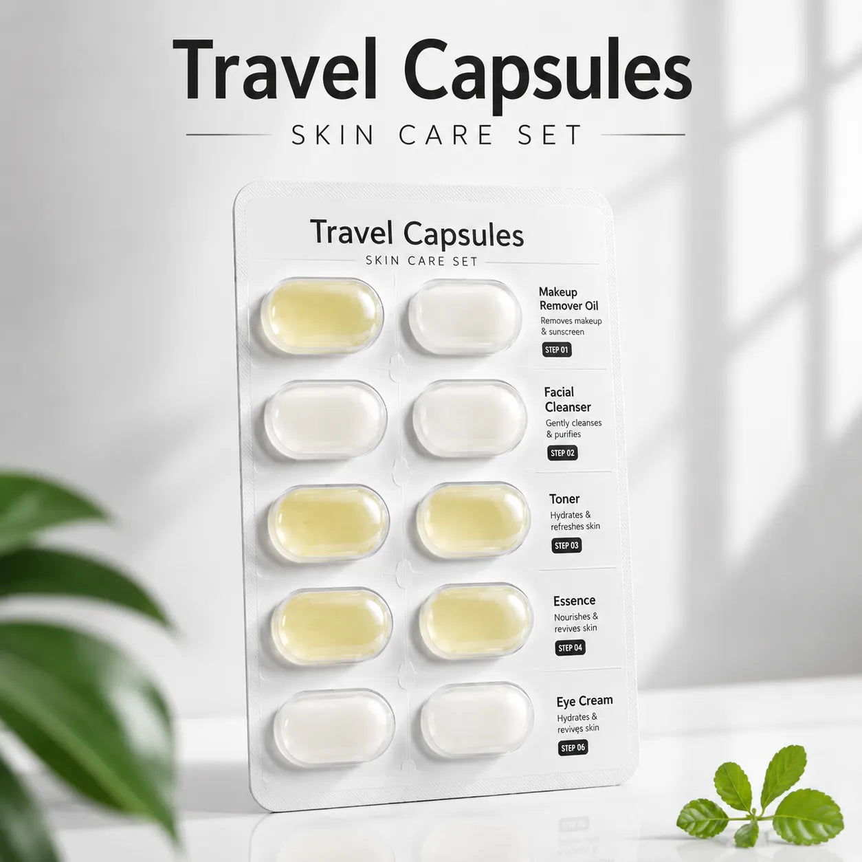 6-in-1 Travel Skincare Capsule Kit