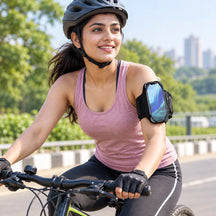 360° Rotatable Armband Phone Holder with Card Pockets for Running, Hiking, Biking & Any Sports