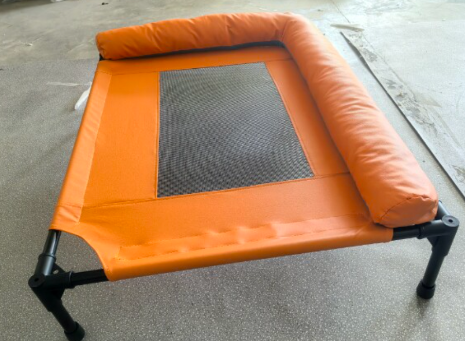 Elevated Dog Bed with Padded Bolster Rim