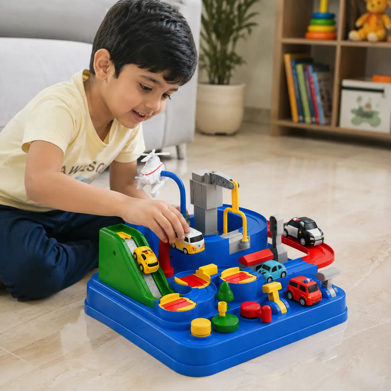 Car Adventure Rescue Track Set Educational Toy for Boys & Girls 3+ Years