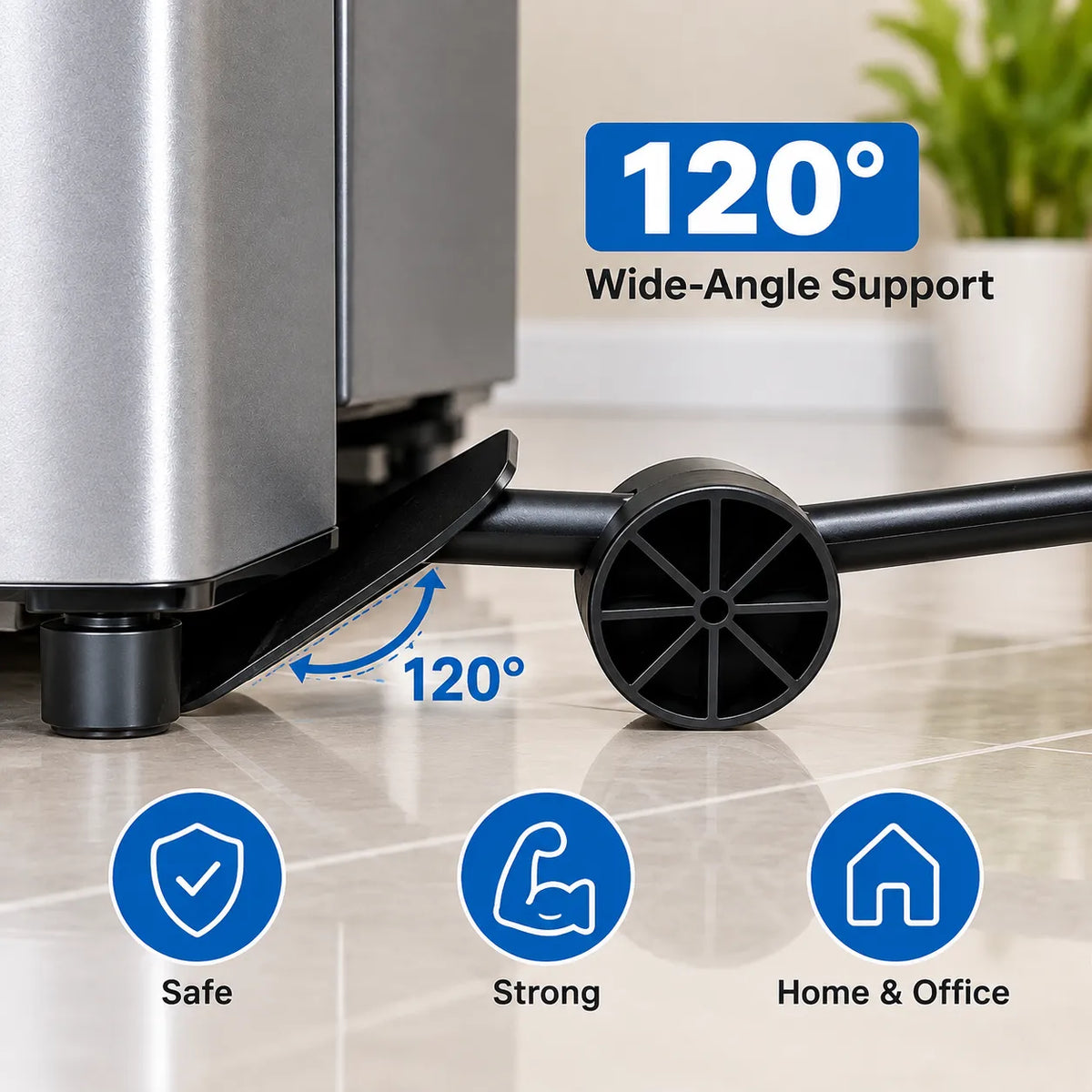 360° Rotating Heavy Duty Appliances & Furniture Mover With 1 High-Leverage Steel Crowbar Lifter, 4 Omnidirectional Wheeled Dollies