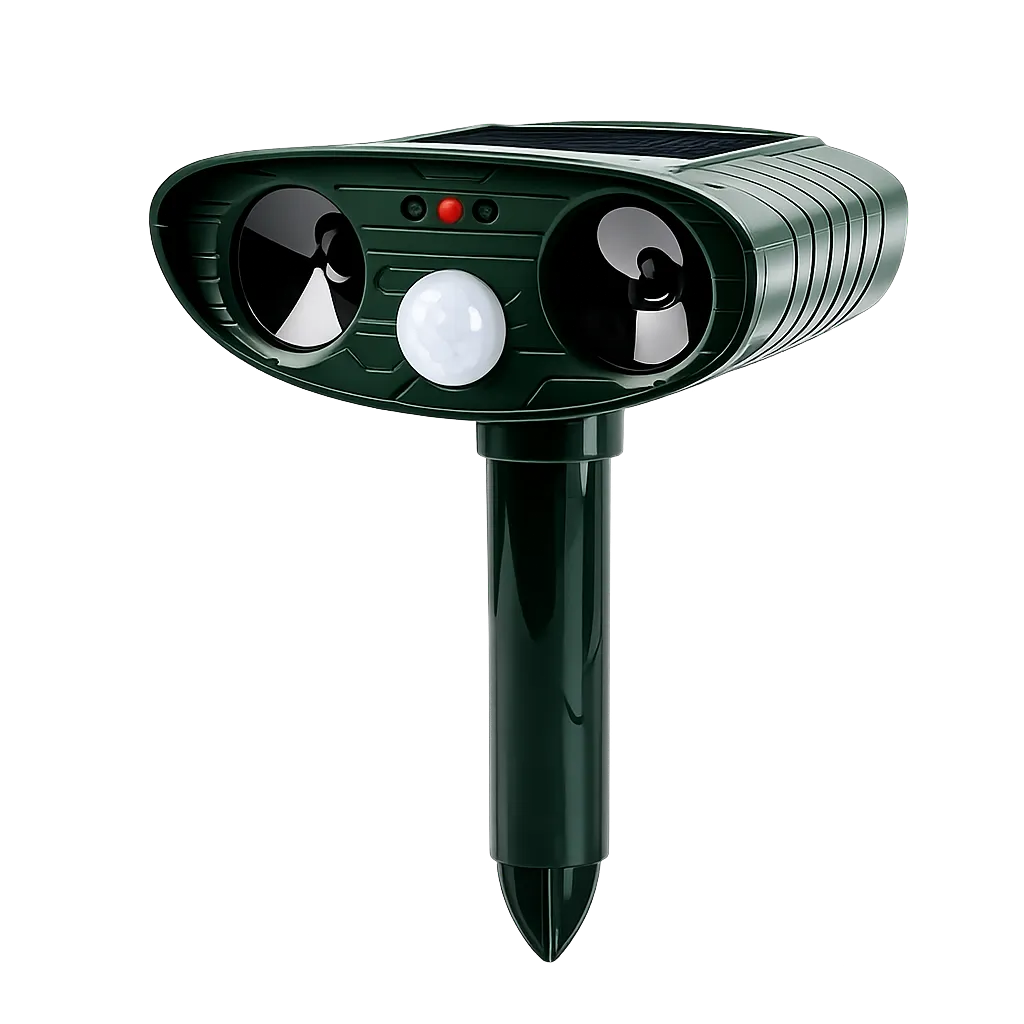 Waterproof Solar Powered Animal Repeller for Rats,Squirrels,Dogs,Foxes and Birds  with Motion Sensor & LED Flash