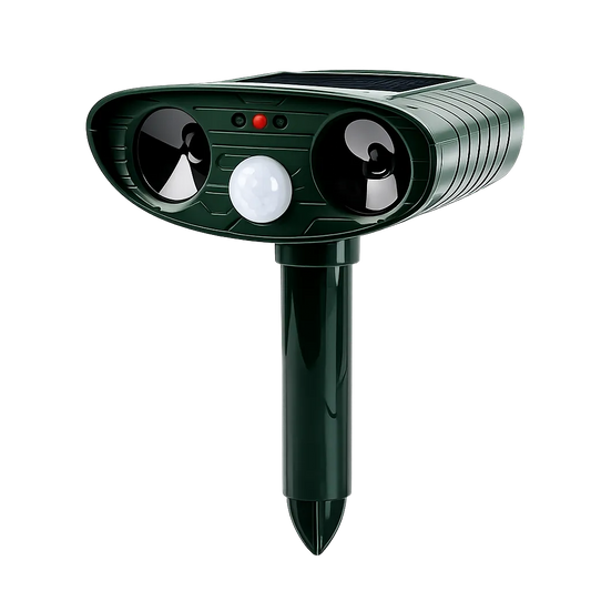 Waterproof Solar Powered Animal Repeller for Rats,Squirrels,Dogs,Foxes and Birds  with Motion Sensor & LED Flash