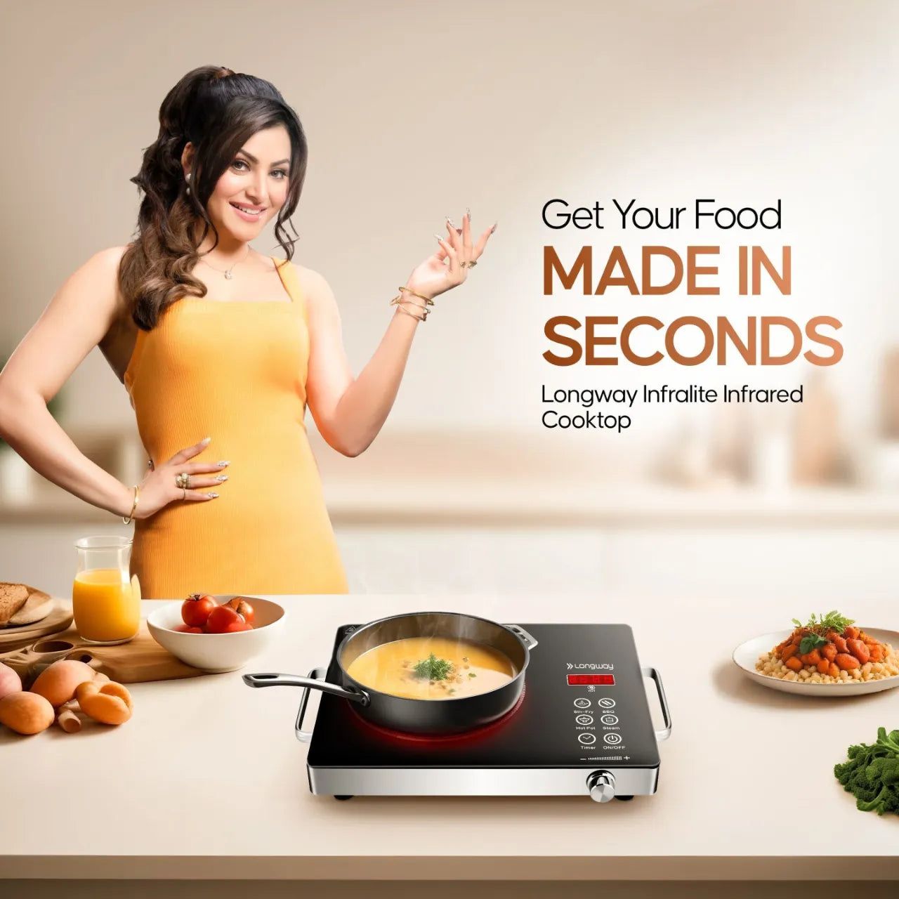 High Power 2200W Infrared Electric Cooktop