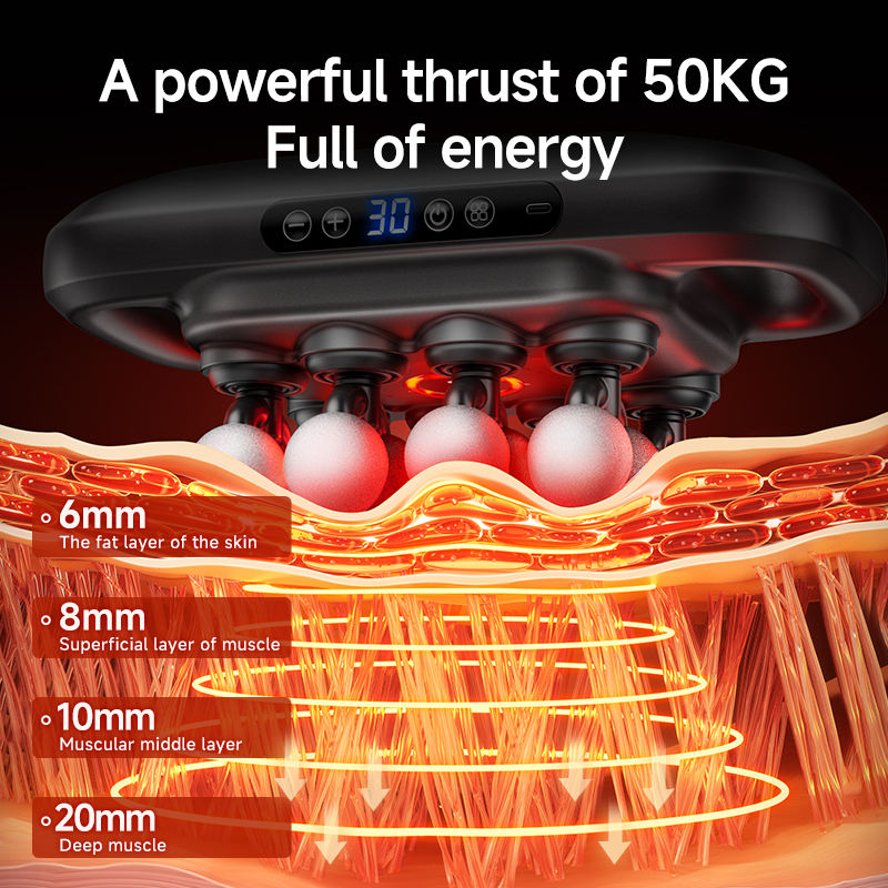 Smart Deep Tissue Body Muscle Massager with 16 Heads