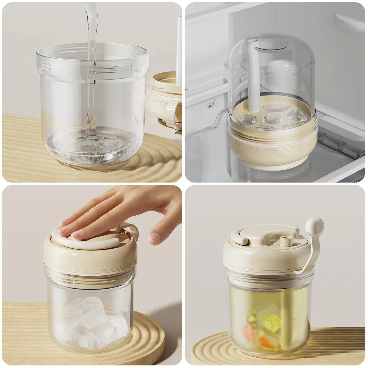 3-in-1 Ice Cube Maker Water Bottle With Straw