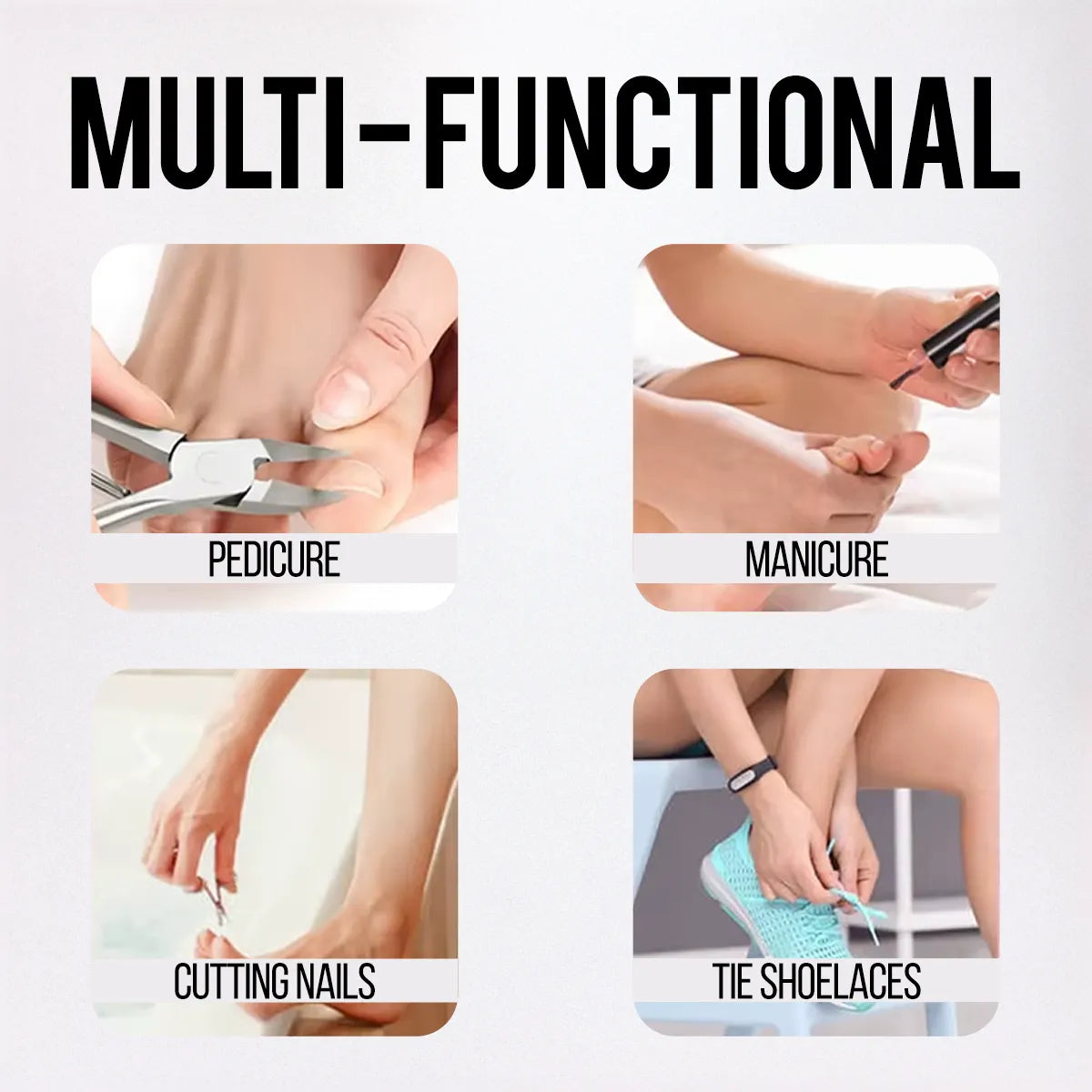 All-in-One Foldable Pedicure Stand with Light, Magnifier & Dryer