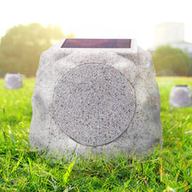 Solar Powered Wireless Rock Speaker with Lights RGB