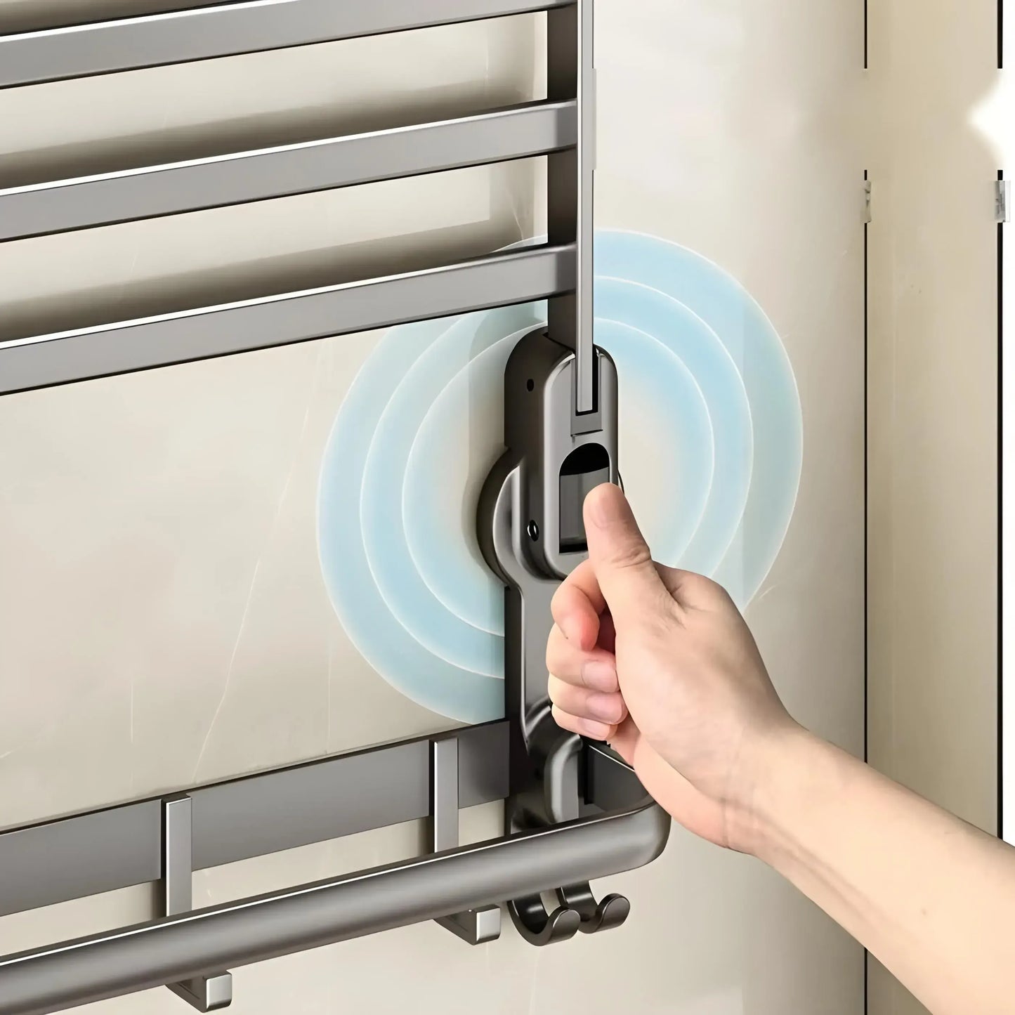 Premium Aluminum Rustproof Drill-Free Bathroom Organizer Rack