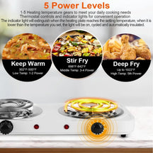 Portable 2000W Double Electric Stove Burner for Fast & Cost Saving Cooking