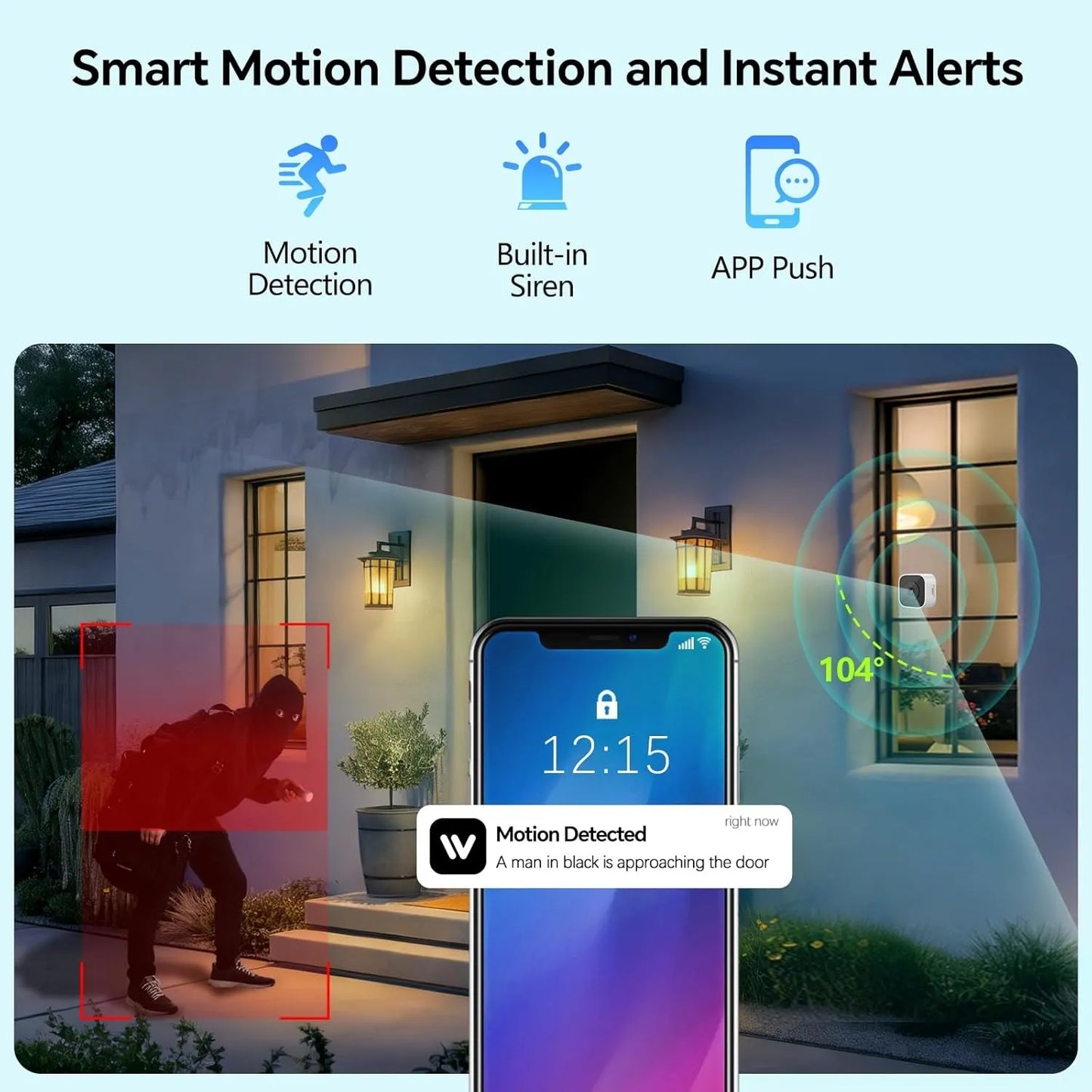 Smart Wireless Window Camera With Real-Time Motion Detection