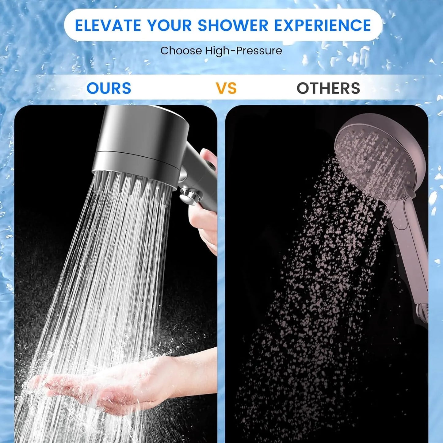 High Pressure Water 4 in 1 Shower Set