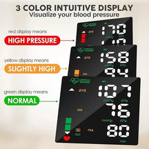 Smart Wrist Blood Pressure Monitor with Large LED Display