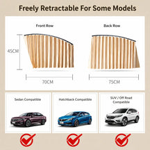 Car Privacy Sunshade Curtains (Set of 4)