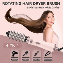 4-in-1 Rotating Hair Styler – Dry, Curl & Straight