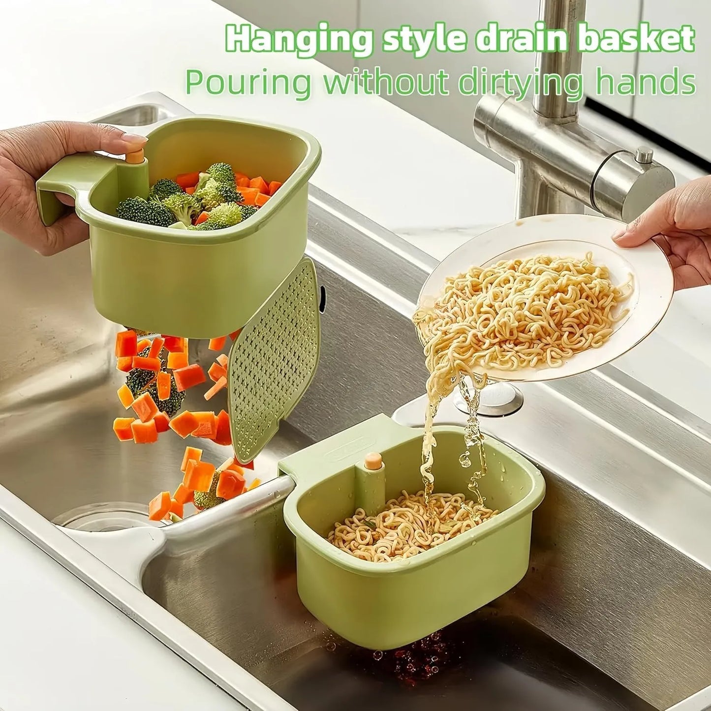 One-Press 3-in-1 Sink Strainer Basket