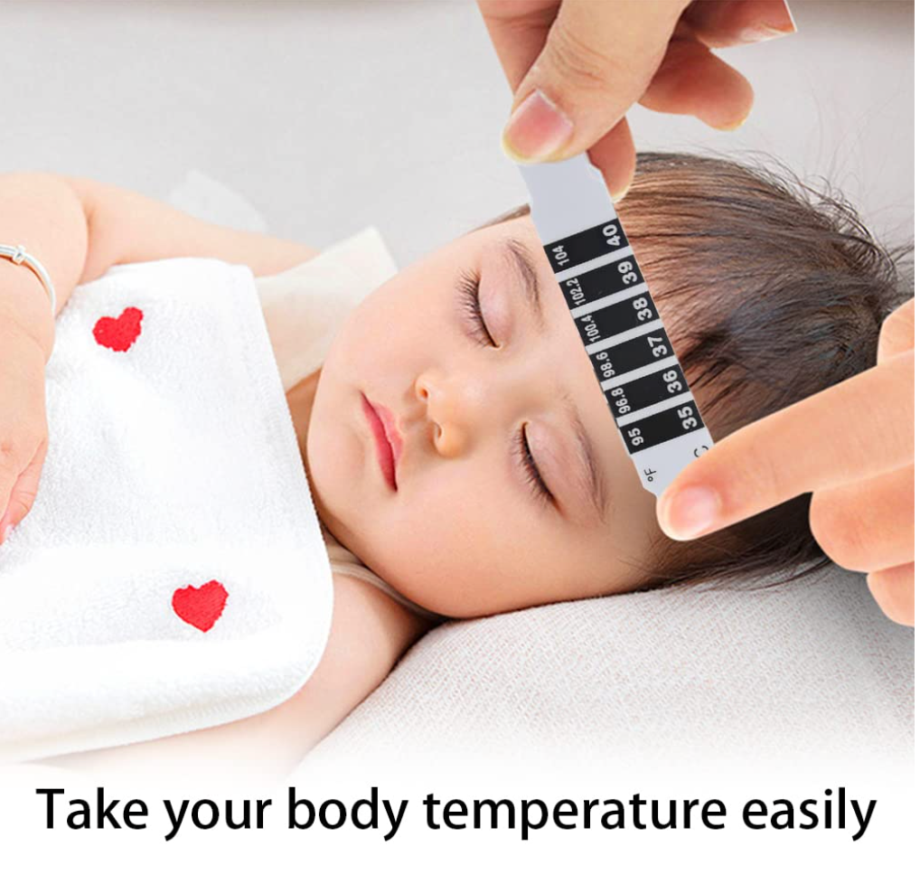 Reusable No-Touch Fever Detection Forehead Strip for Babies