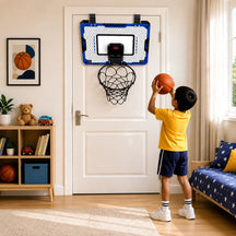 Wall Basketball Basket with 3 Balls, Scoreboard And LED Lights For Indoor - Outdoor