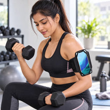 360° Rotatable Armband Phone Holder with Card Pockets for Running, Hiking, Biking & Any Sports