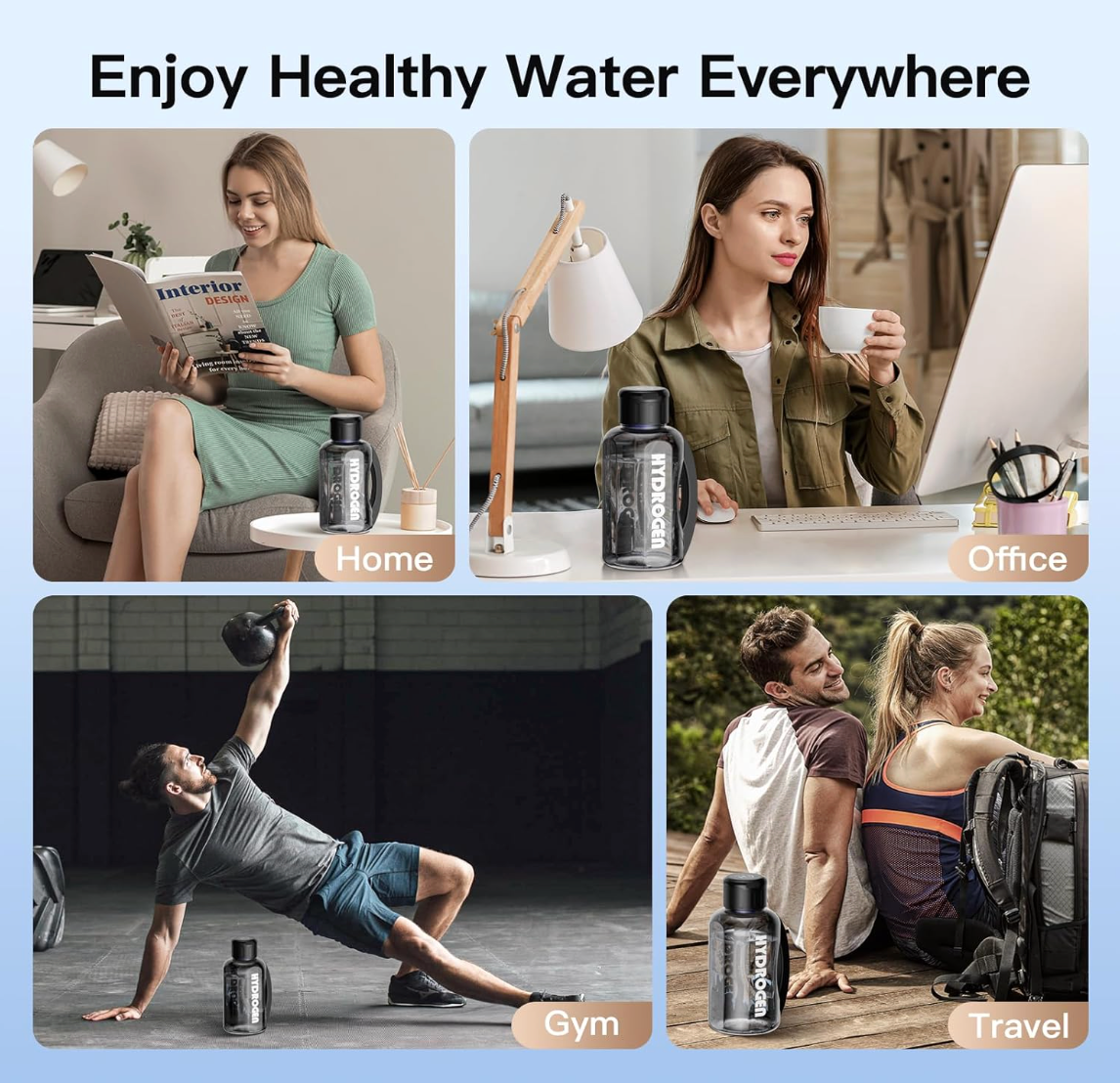 Portable Hydrogen Water Bottle