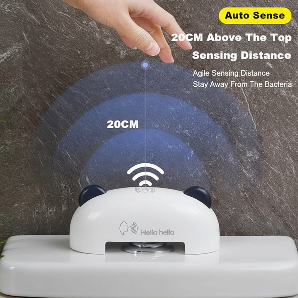 Voice & Motion Sensor Touch-Free Toilet Flusher