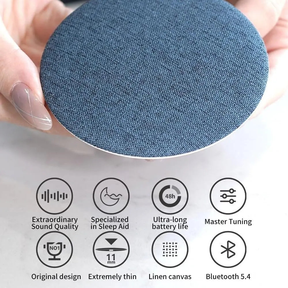 Ultra-Thin 11mm Bluetooth Pillow Speaker – 48H Sleep Comfort