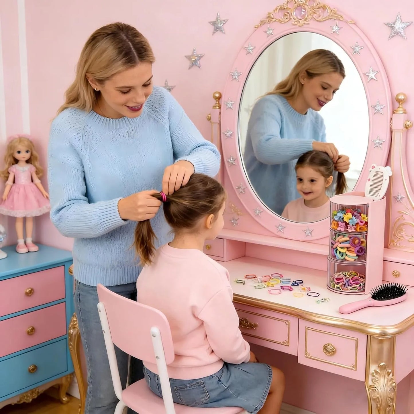 180° Rotating 3-Layer Makeup, Jewelry & Accessories Organizer