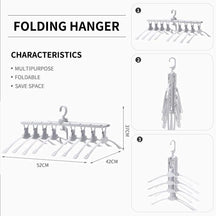 8-in-1 Foldable Space Saving Clothes Hanger