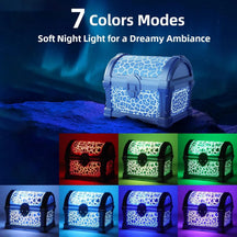 Treasure Chest Star Projector Lamp with Bluetooth Speaker