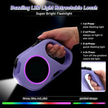 LED Retractable Dog Leash with Flashlight