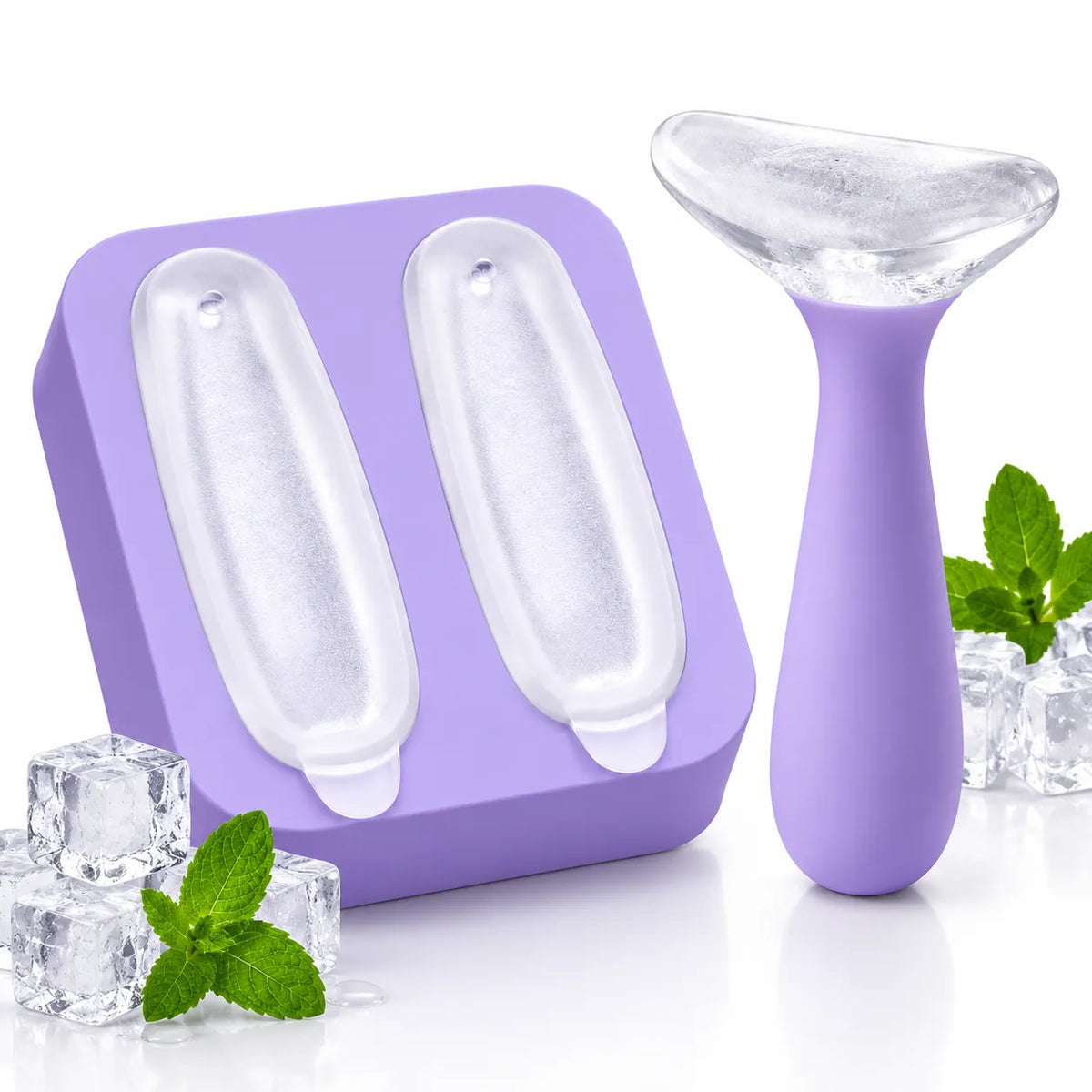 Reusable Silicone Ice Roller for Face and Eyes Ice Contour Roller Mold Cold Therapy Skincare Tool for Women and Mens