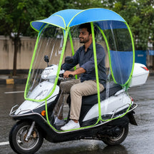 2-In-1 Sun Shade & Rain Cover Waterproof Motorcycle Windshield Cover