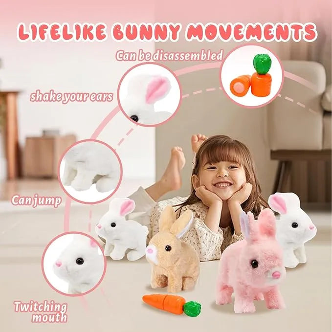 Smart Motion Bunny Toy with Ultra-Soft Fur