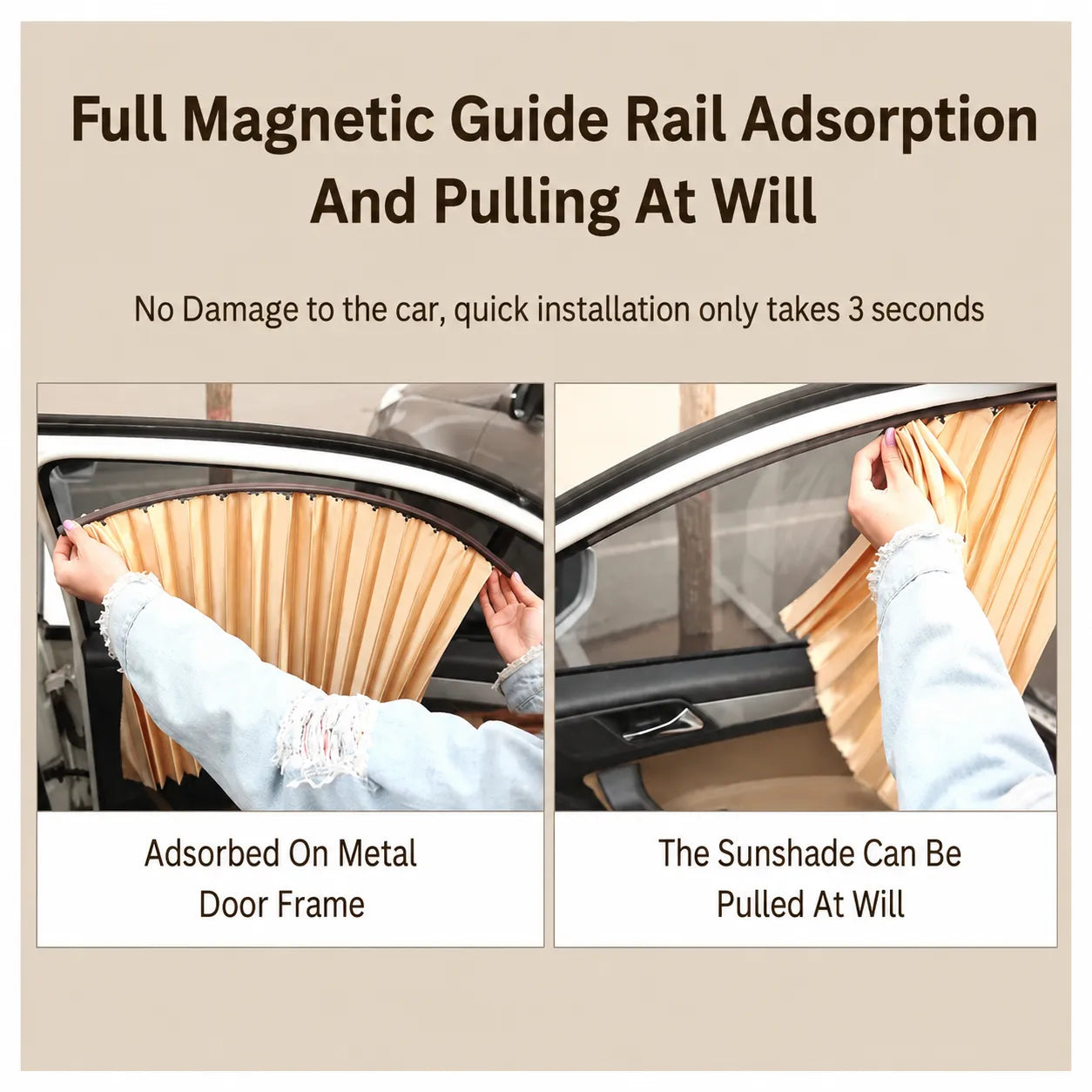 Car Privacy Sunshade Curtains (Set of 4)
