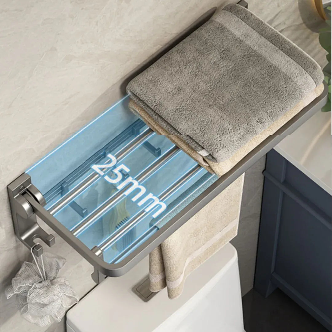 Premium Aluminum Rustproof Drill-Free Bathroom Organizer Rack