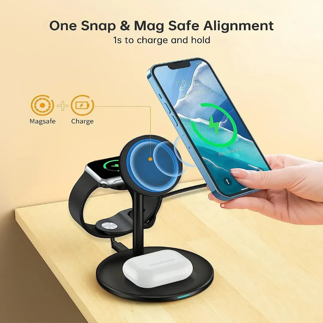 3-in-1 Fast Wireless Charging Station for All Your Devices