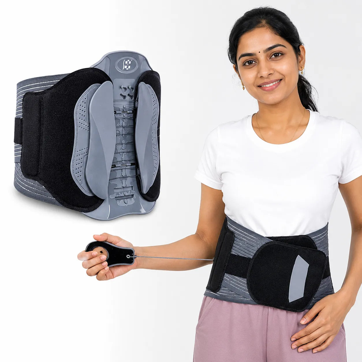 Adjustable Lumbar Belt with Breathable Pad