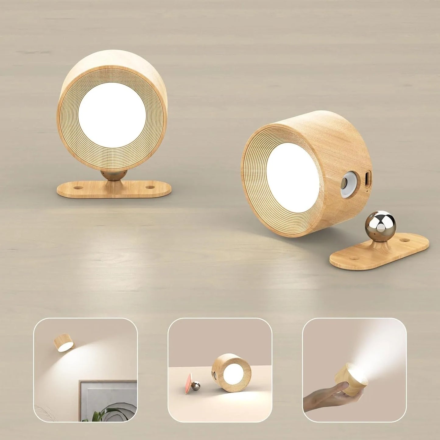 Rechargeable 360° Magnetic Wall Light