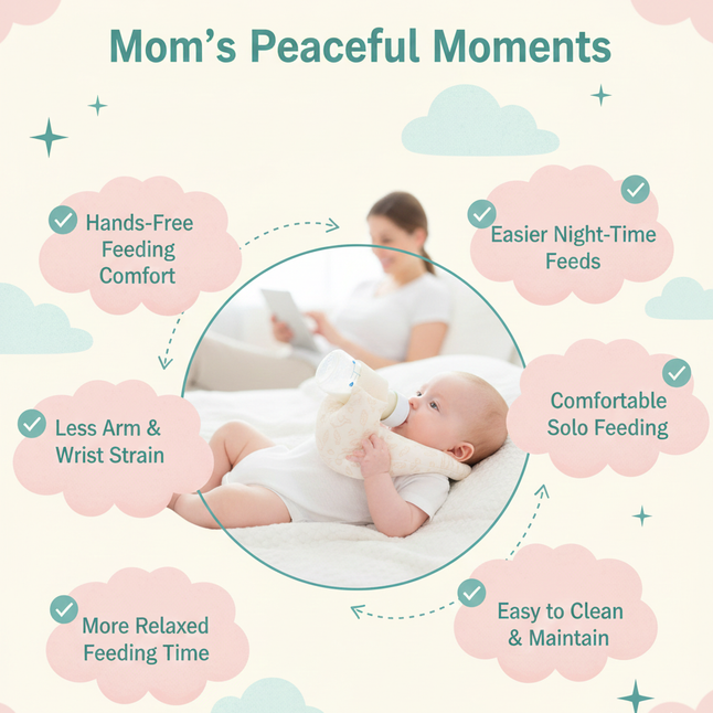 Hands-Free Baby Bottle Pillow