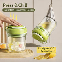 3-in-1 Ice Cube Maker Water Bottle With Straw