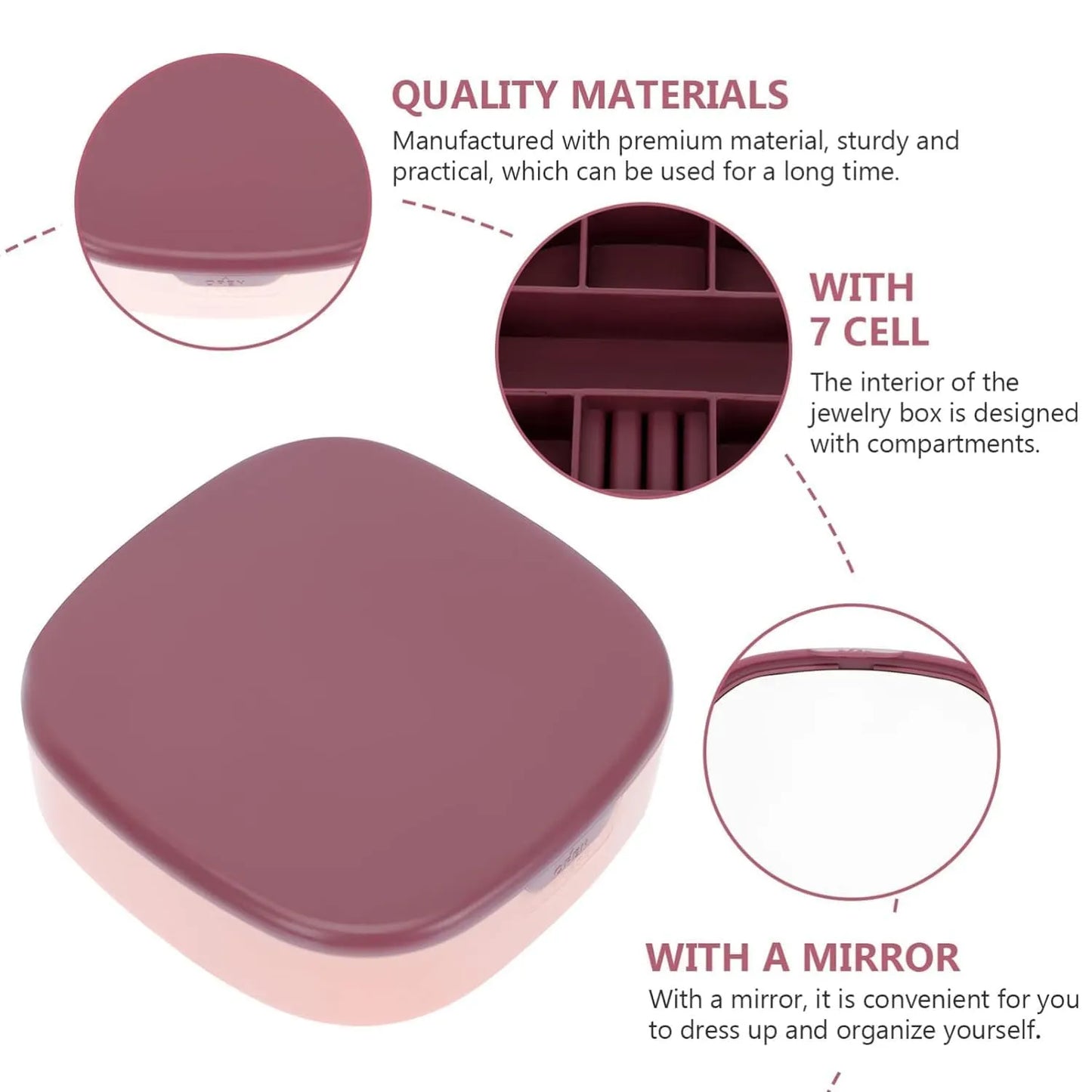 Luxury Compact Jewellery Organizer with Mirror