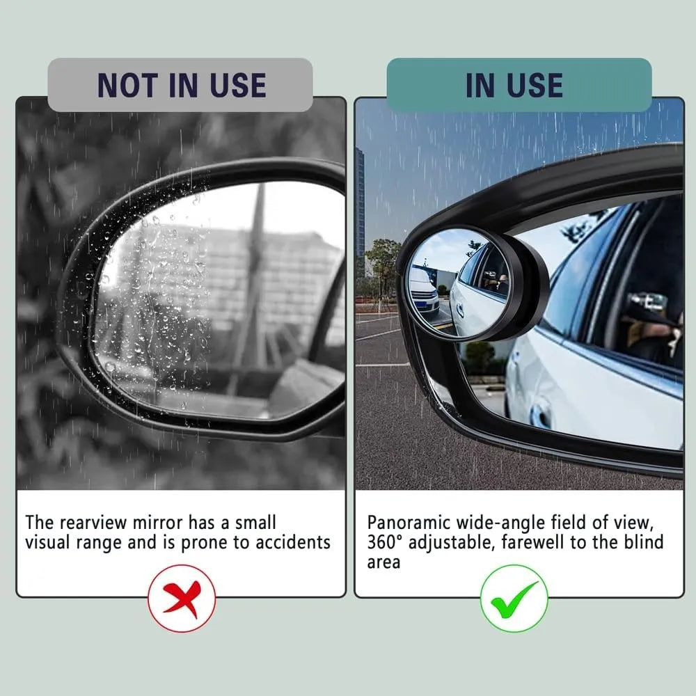Universal Carbon Fiber Side Mirror with Rain Guard