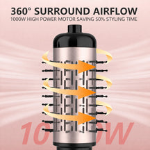 4-in-1 Rotating Hair Styler – Dry, Curl & Straight